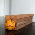 Darío Escobar – “Untitled No. 1” (2015), wood, rubber, 13.6 x 53 x 12 inches. Photo credit: Gustavo Sapón, courtesy of the artist and Nils Stærk Gallery