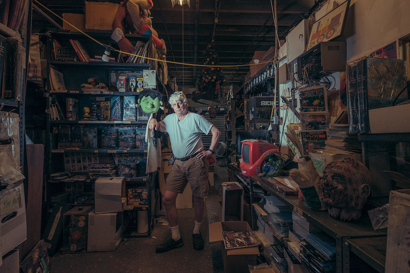 Joseph Koch at Joseph Koch's Comic Book Warehouse, Sunset Park, Brooklyn, NY, 2017