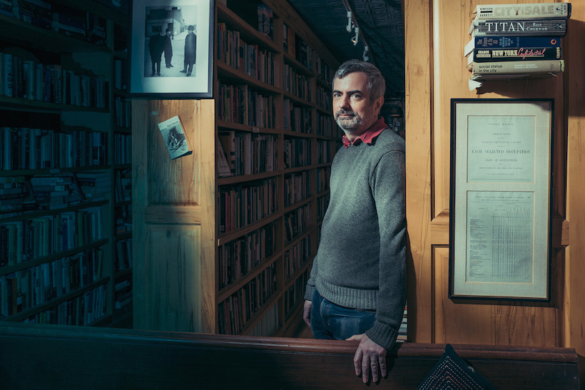 Peter Miller at Freebird bookstore, Red Hook, Brooklyn, 2017
