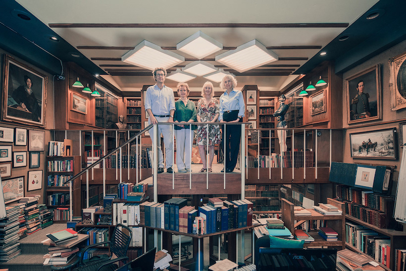 Ben Lowry, Naomi Hample, Adina Cohen and Judith Lowry at Argosy Bookstore, Upper East Side, Manhattan, 2017