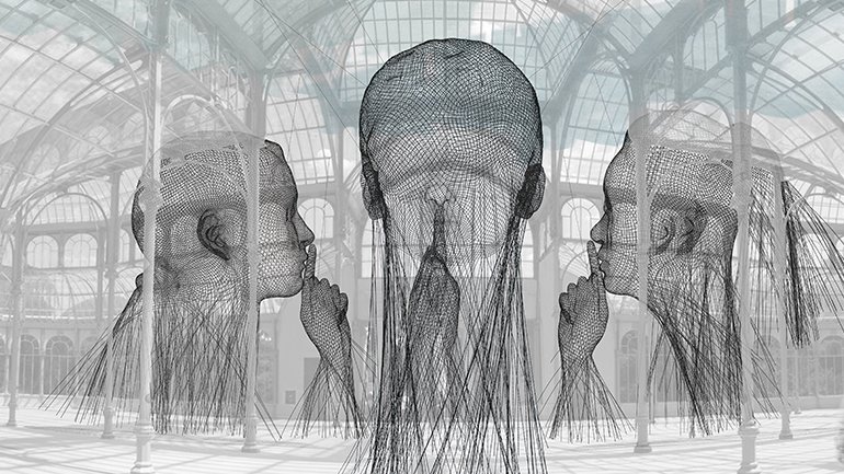 Jaume Plensa, Invisible, 2018 opening on the 15th of November 2018 in Madrid at Palácio de Cristal