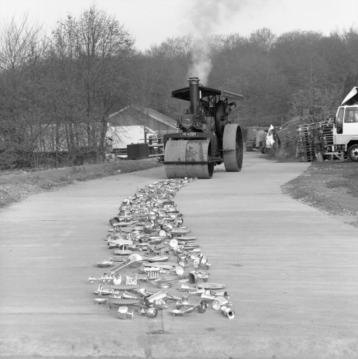 Cornelia Parker, Thirty Pieces of Silver, 1988 (work in progress). Photography by Edward Woodman