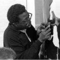 Donald Rodney, at Chisenhale Gallery Workshop, 1989 – © Edward Woodman. All rights reserved, DACS-Artimage 2018. Photo Edward Woodman