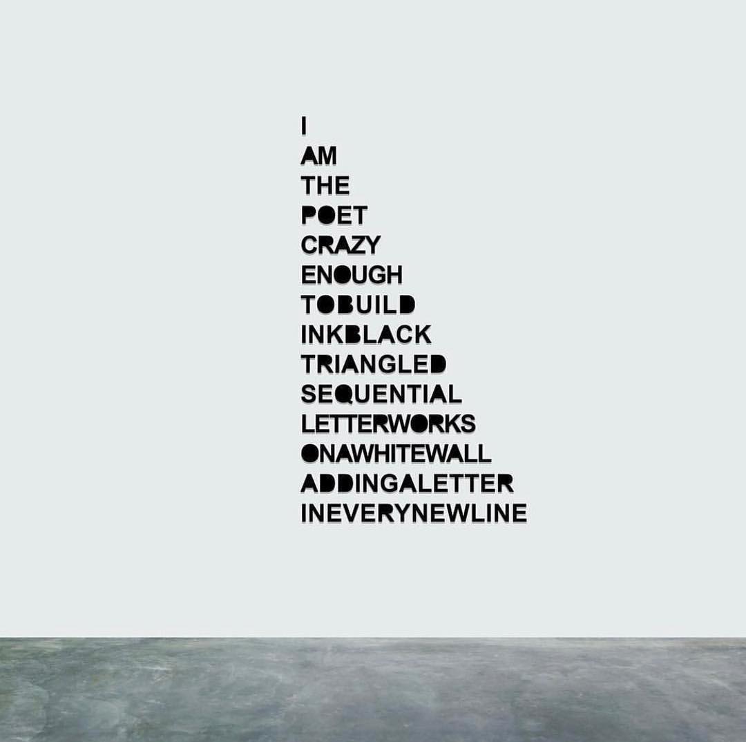 An Inkblack, Triangled, Sequential Letterwork by Pixie Pravda