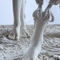 Senza titolo, gesso e ferro, 240x80x117cn 2018 by Aron Demetz @ MANN, Napoli