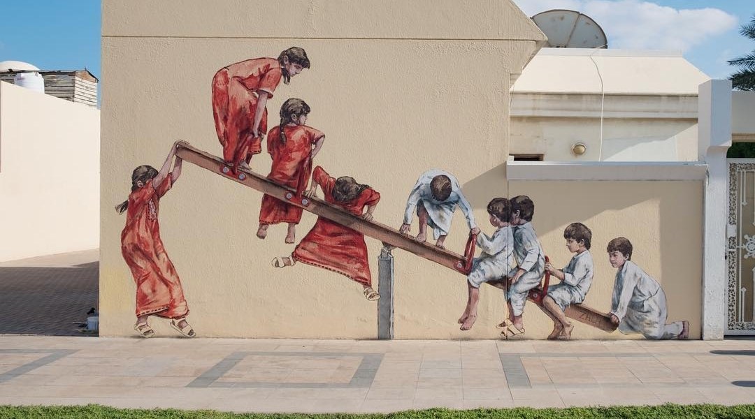 Ernest Zacharevic @Dubai, United Arab Emirates