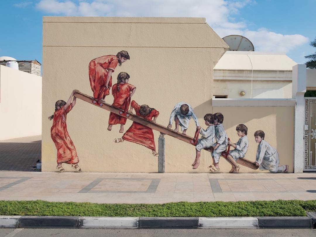 Ernest Zacharevic @Dubai, United Arab Emirates