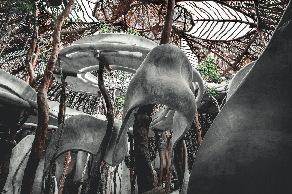 Image of Azulik Uh May in Tulum, Mexico. Courtesy of Enchanting Transformation