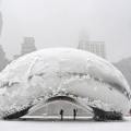 Frozen “Cloud Gate” (The Bean) by Anish Kapoor @ Chicago