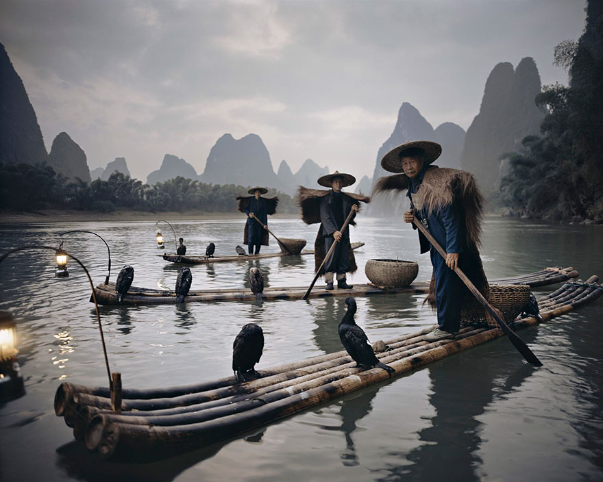 Cormorani di Yang Shuo, Cina. Fotografia di Jimmy Nelson