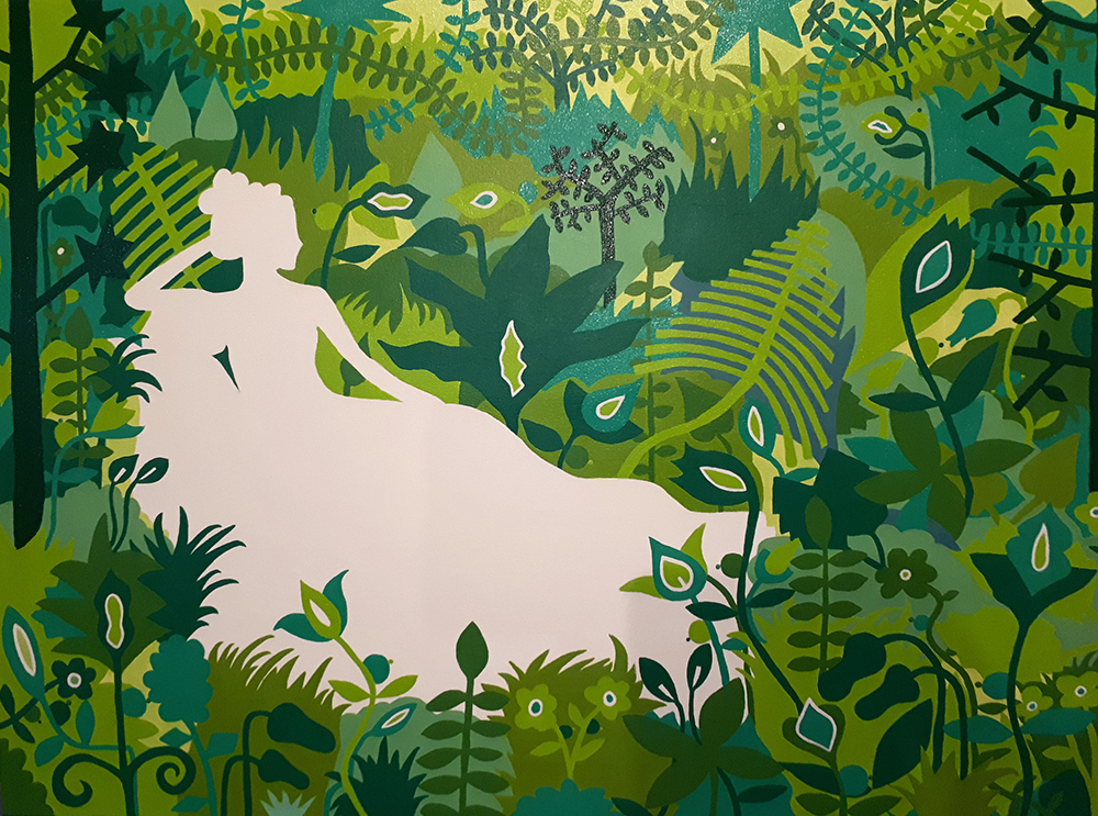 Green Paolina- Painting by Brabs