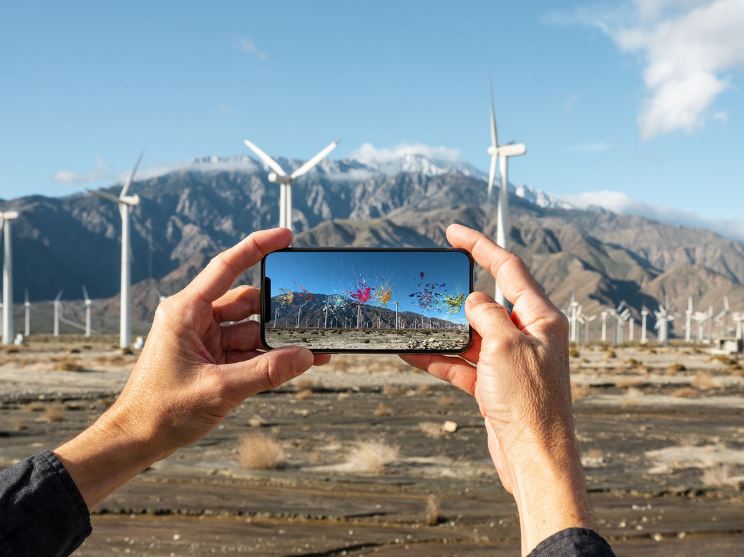 Nancy Baker Cahill, Revolutions and Margin of Error, 2019. Photo by Lance Gerber. Courtesy of Desert X