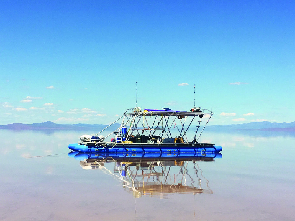 Steve Badgett and Chris Taylor, Terminal Lake Exploration Platform, 2019. Courtesy of Desert X