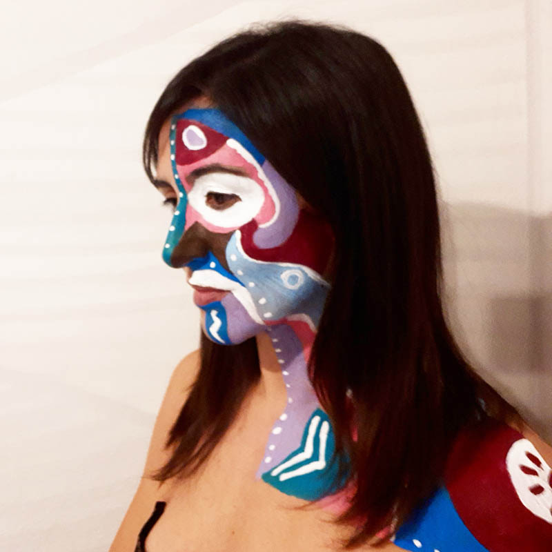 Bozza della performance "Le maschere non fanno paura" di Barbara Picci