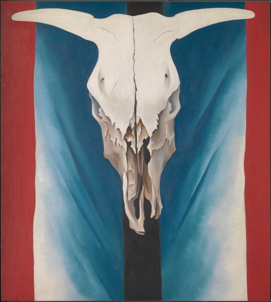 Cow's Skull: Red, White, and Blue, Georgia O'Keeffe