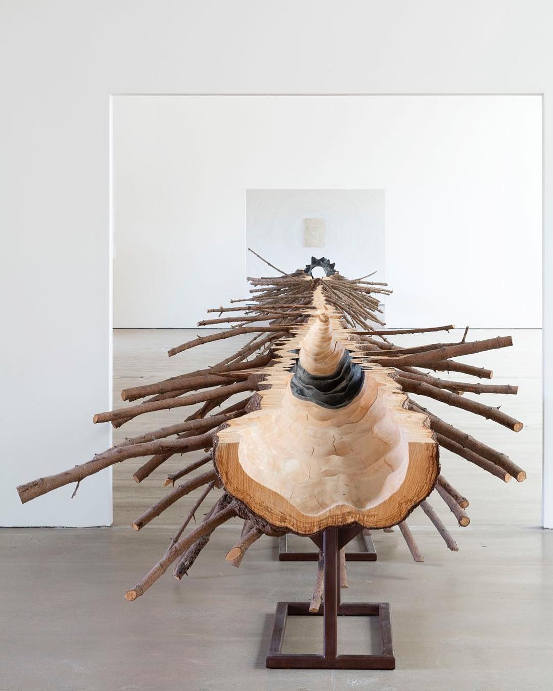 Installation view with Giuseppe Penone, "Matrice," (2015), Yorkshire Sculpture Park, UK, May 26, 2018–April 28, 2019. Photo: © Jonty Wilde; courtesy Yorkshire Sculpture Park