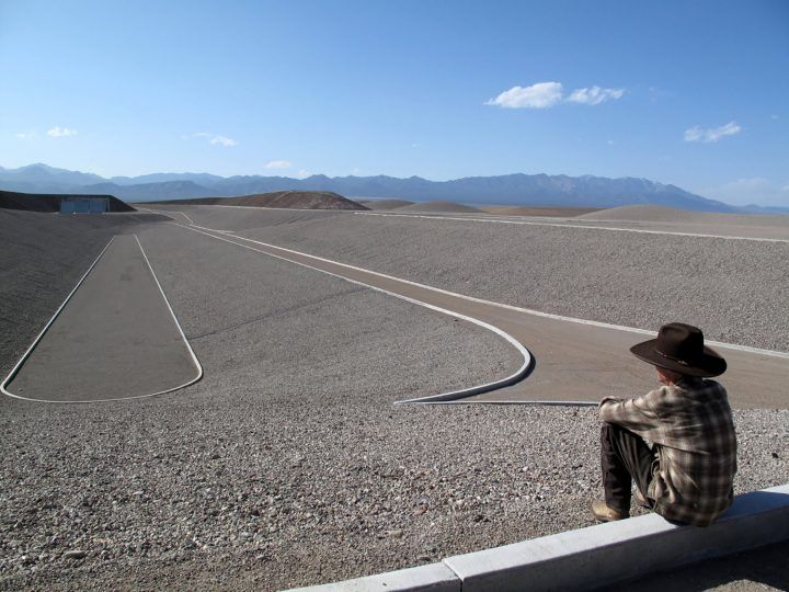 Michael Heizer at the site of 'City' | Image © Michael Govan