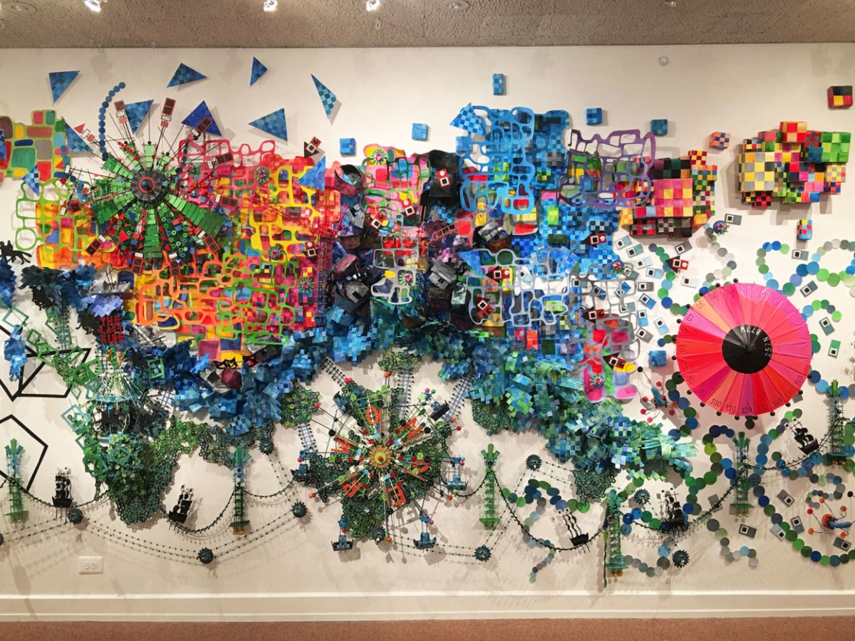 "Sibling Rivalry" by Nathalie Miebach