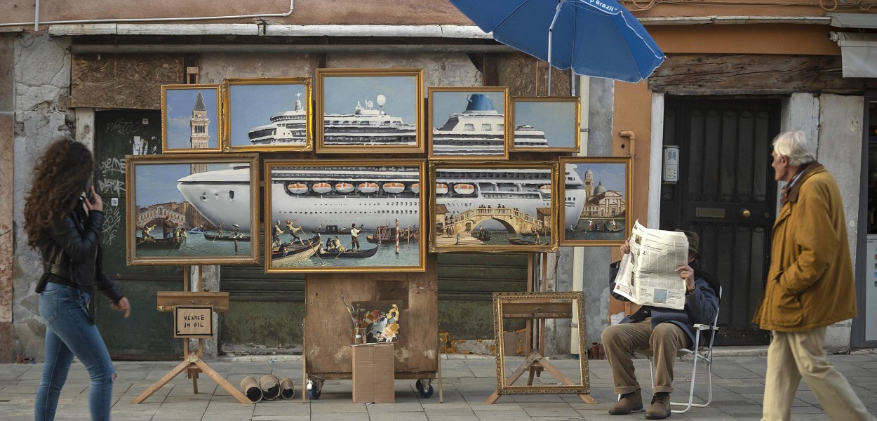 Venice in Oil by Banksy @ Venice Biennale, Italy