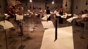 "For, in your tongue, I cannot fit" (2017-2018) by Shilpa Gupta