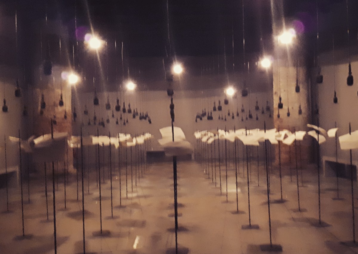 "For, in your tongue, I cannot fit" (2017-2018) by Shilpa Gupta