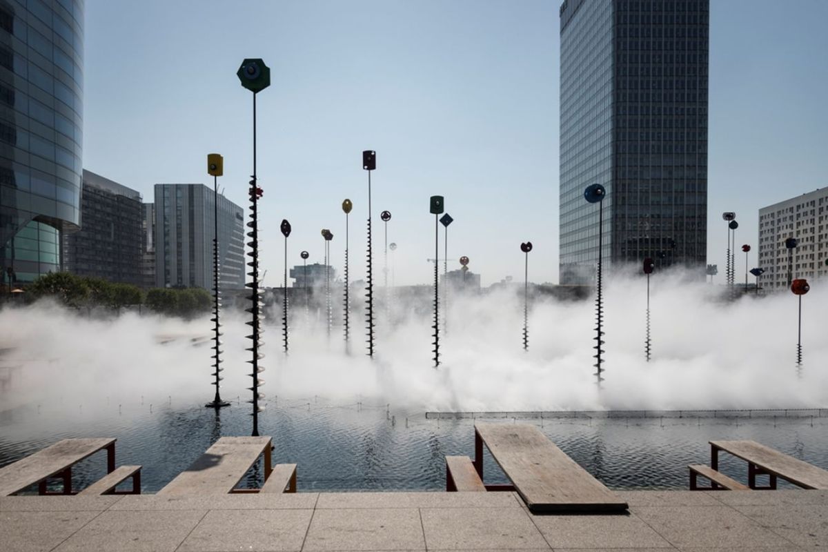 Fujiko Nakaya, Fog Sculpture, Les Extatiques, Paris, 2019. Photography by Carlos Ayesta