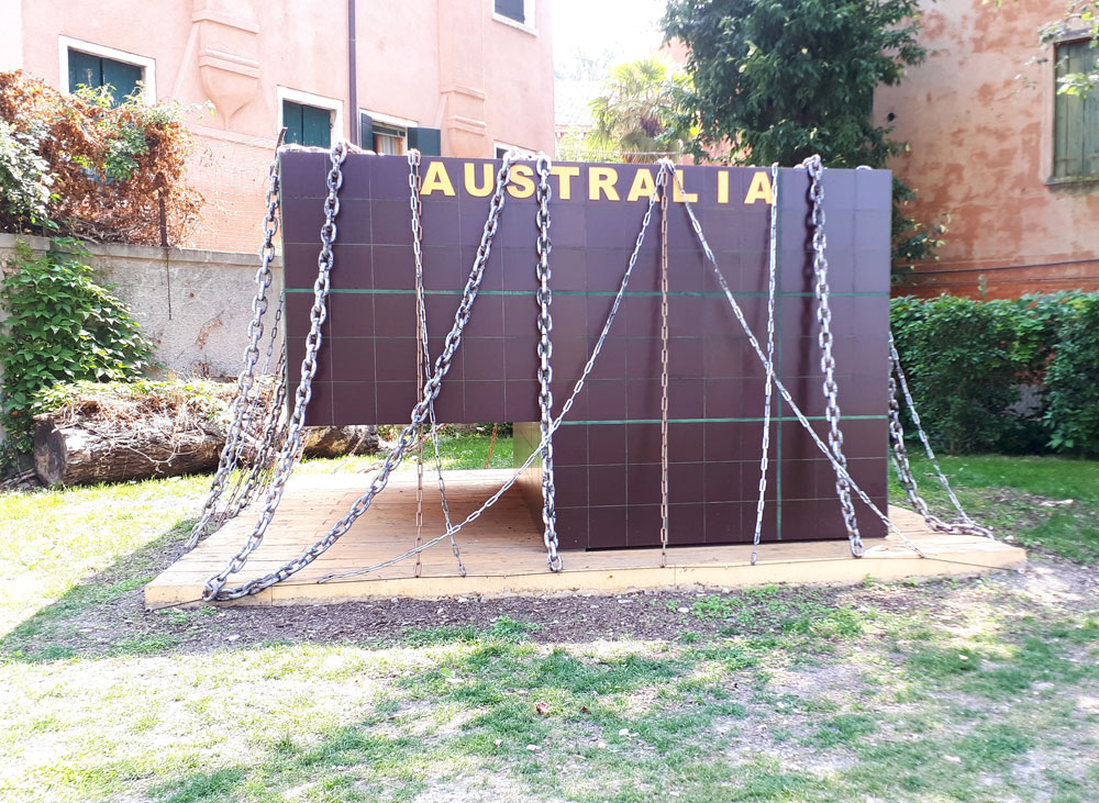 "We Don’t Really Need This / EMBASSY" by Richard Bell @ Venice. Photography by Barbara Picci