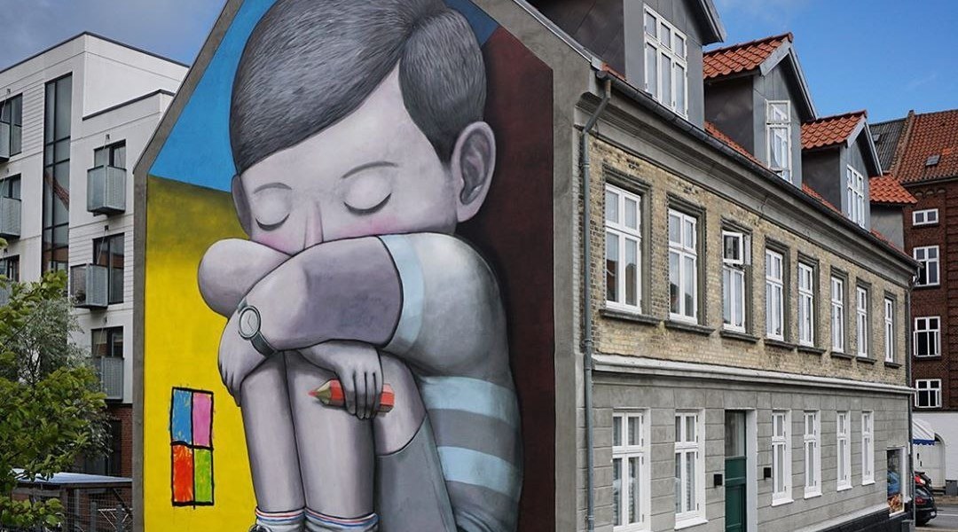"Jack in the box" by Seth Globepainter @ Aalborg, Denmark