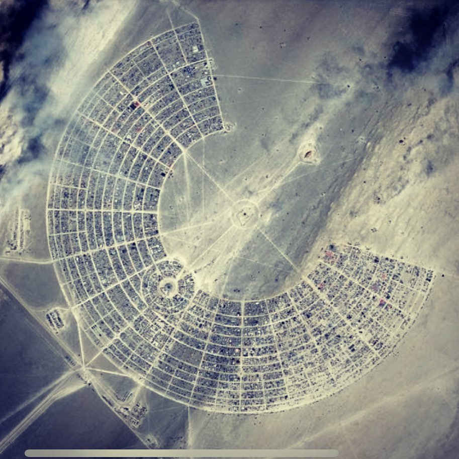 Burning Man 2019 as seen from space