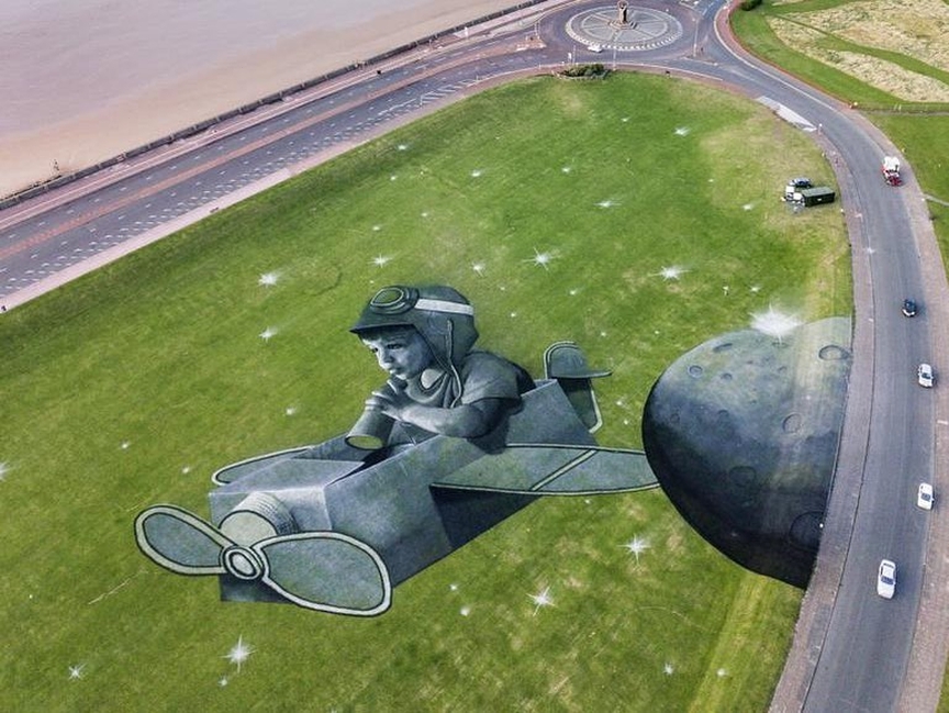 Saype @ New Brighton, UK