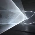 Anthony McCall. “Split Second (Mirror)” (2018). Installation view, Sean Kelly, New York, 2018. Photograph by Daniel Bradica.