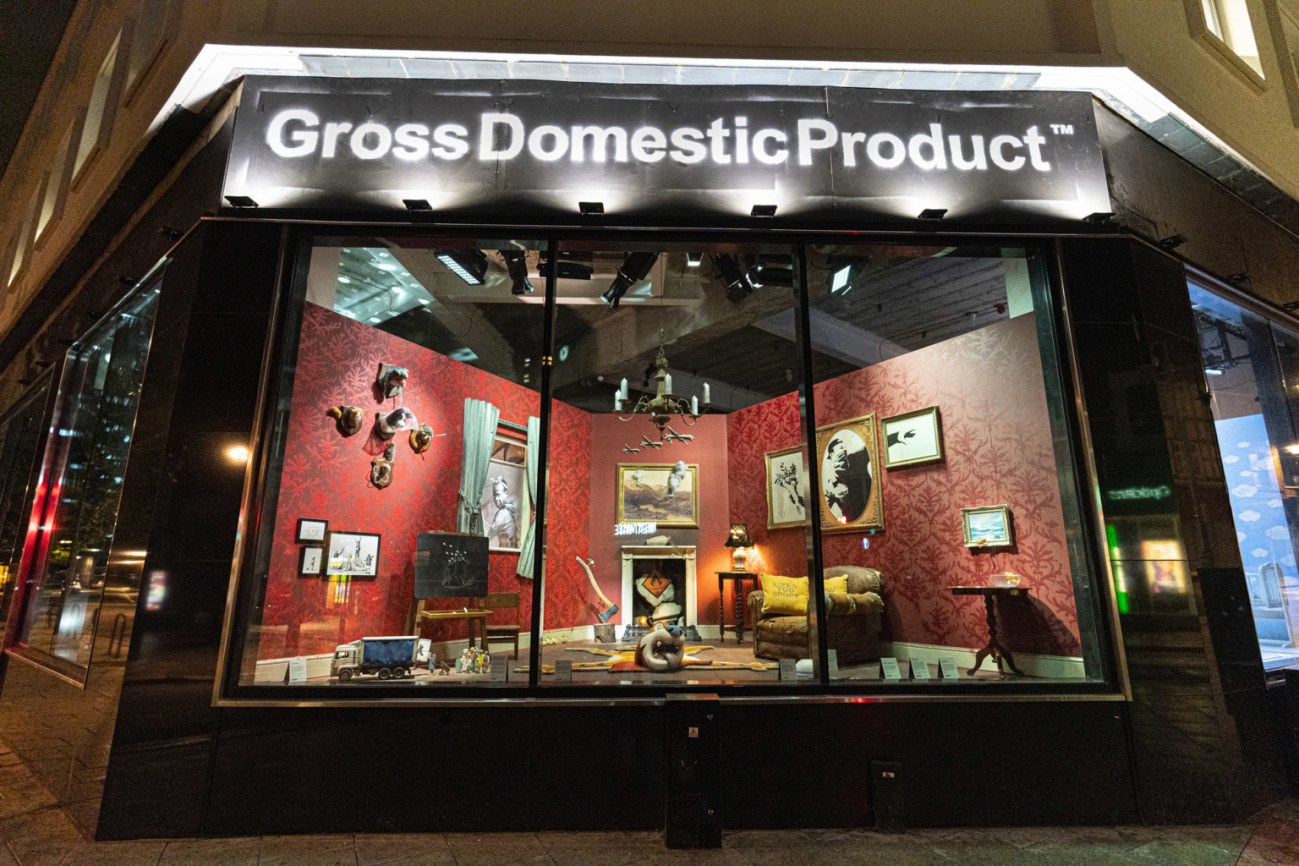 "Gross Domestic Product" by Banksy @ London, UK