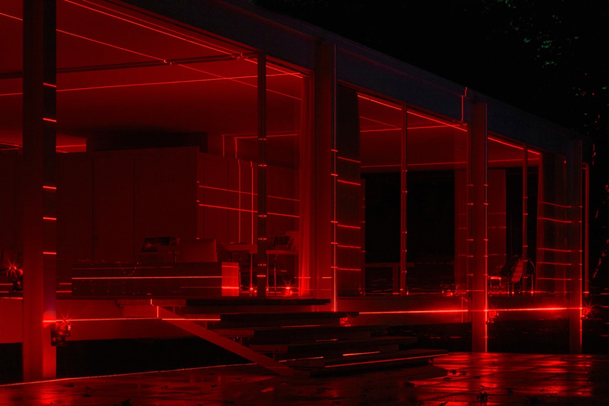 "Geometries of Light" by Luftwerk, Iker Gil e Oriol Tarragó @ Farnsworth House