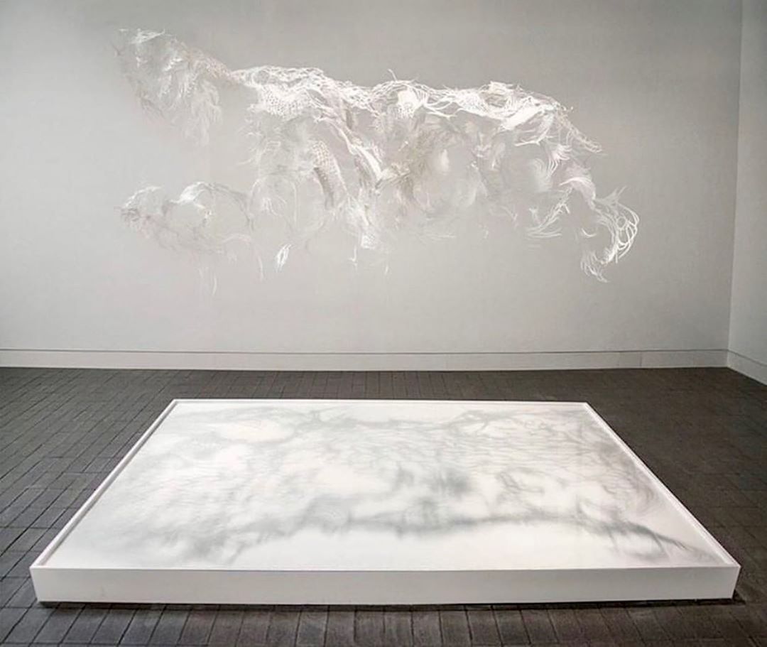 Paper art installation by Nahoko Kojima