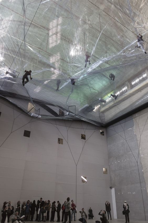"On Space Time Foam" (2012) by Studio Tomas Saraceno @ HangarBicocca, Milan. Photography by Alessandro Coco