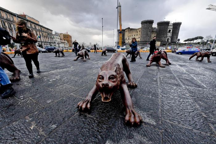 "Wolves Coming" by Liu Ruowang @ Napoli