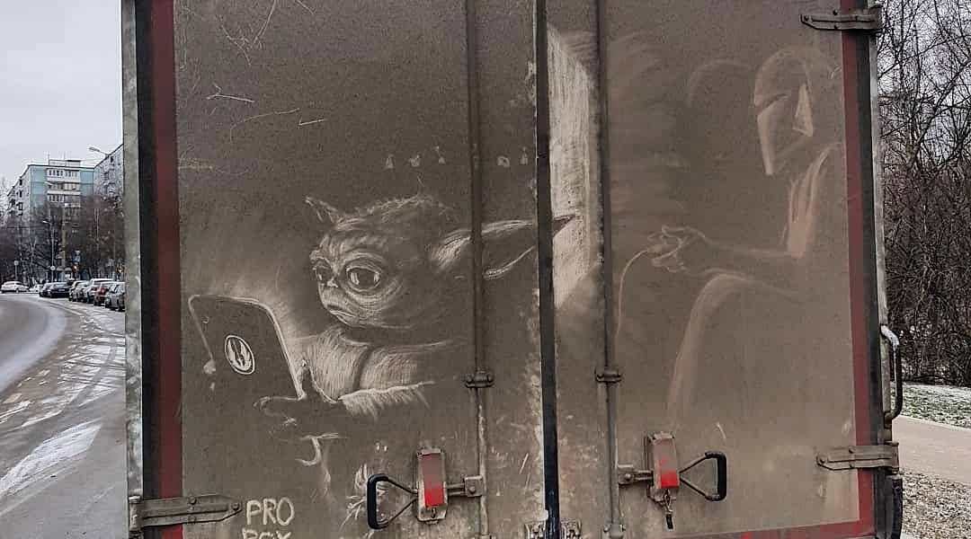 Dirty Car Art by Nikita Golubev in Moscow, Russia