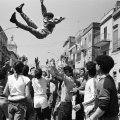 Domenica di Pasqua, Festeggiamenti per incitare l’uscita della statua di San Michele patrono di Caltabellotta, 1984 © Letizia Battaglia