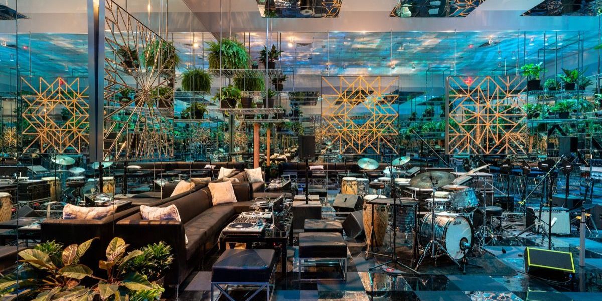 Installation view of Mickalene Thomas, “Better Nights ,” at The Bass Museum of Art, Miami Beach, 2019. Photo by Zachary Balber. Courtesy of The Bass