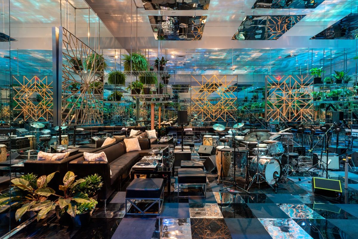 Installation view of Mickalene Thomas, “Better Nights ,” at The Bass Museum of Art, Miami Beach, 2019. Photo by Zachary Balber. Courtesy of The Bass