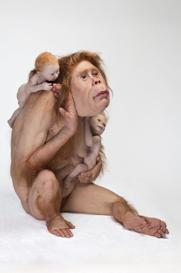 Patricia Piccinini, Kindred, 2018 , silicone, fibreglass, hair 103 x 95 x 128cm, Image Courtesy the artist, Tolarno Galleries, Melbourne and Roslyn Oxley 9 Gallery, Sydney