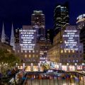 Vigil by Jenny Holzer @ Rockefeller Center, New York City