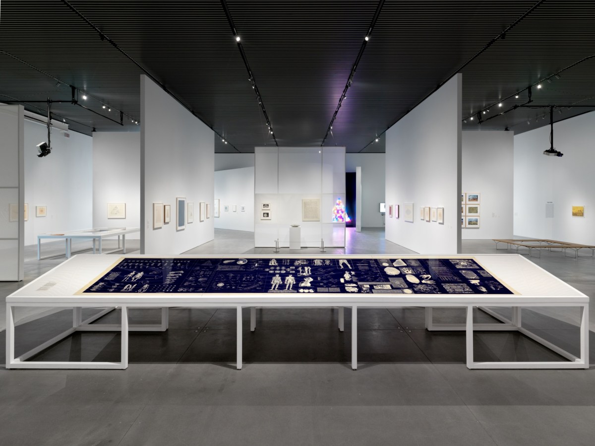 Agnes Denes, Installation view of Agnes Denes: Absolutes and Intermediates, October 9, 2019 – March 22, 2020. Photo: Dan Bradica.