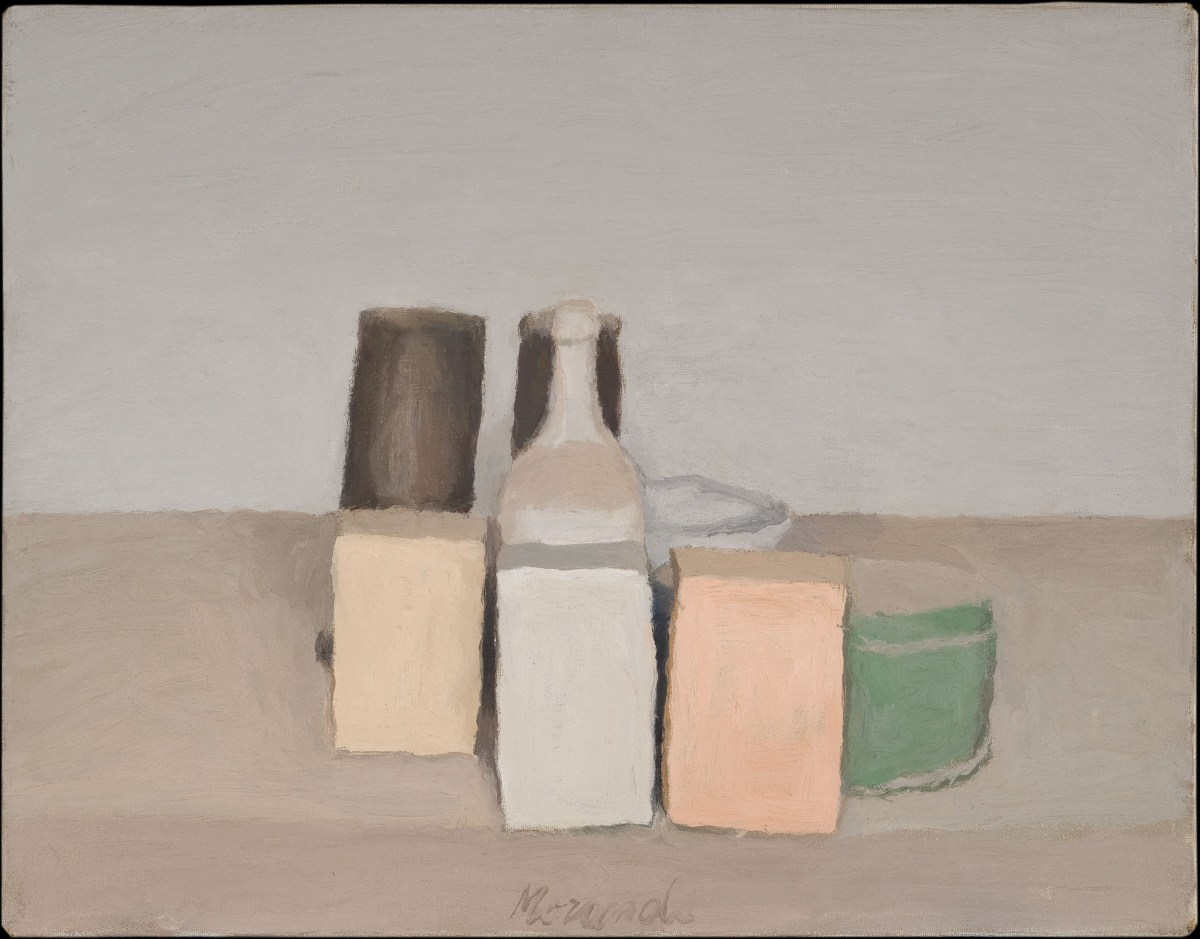 Giorgio Morandi, Natura morta, 1956, olio su tela, 36x45,7 cm, Collezione Mattioli Rossi
