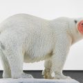 Katja Novitskova, Approximation (polar bear) 2017, digital print on aluminum, cutout display, acrylic glass, 148x226x38 cm. Collezione Sandretto Re Rebaudengo
