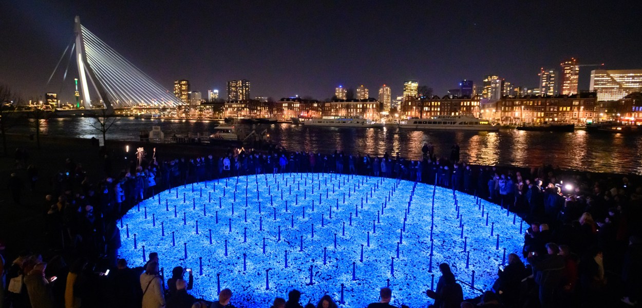 "Levenslicht" by Daan Roosegaarde @ Rotterdam, Olanda