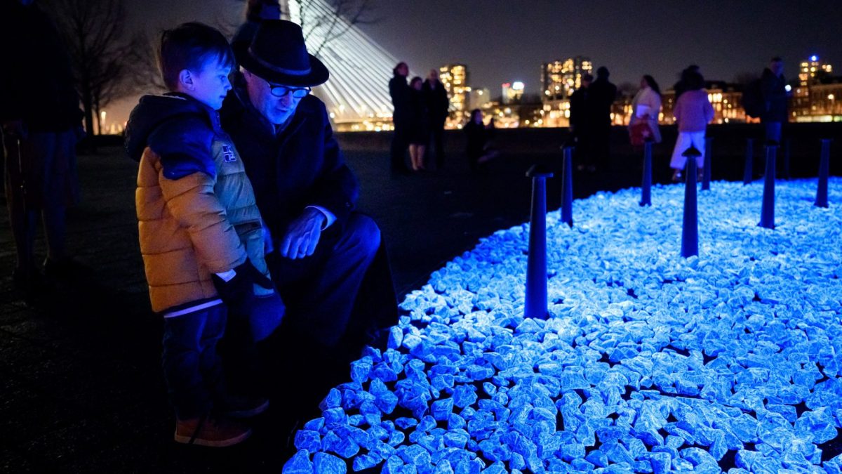 "Levenslicht" by Daan Roosegaarde @ Rotterdam, Olanda
