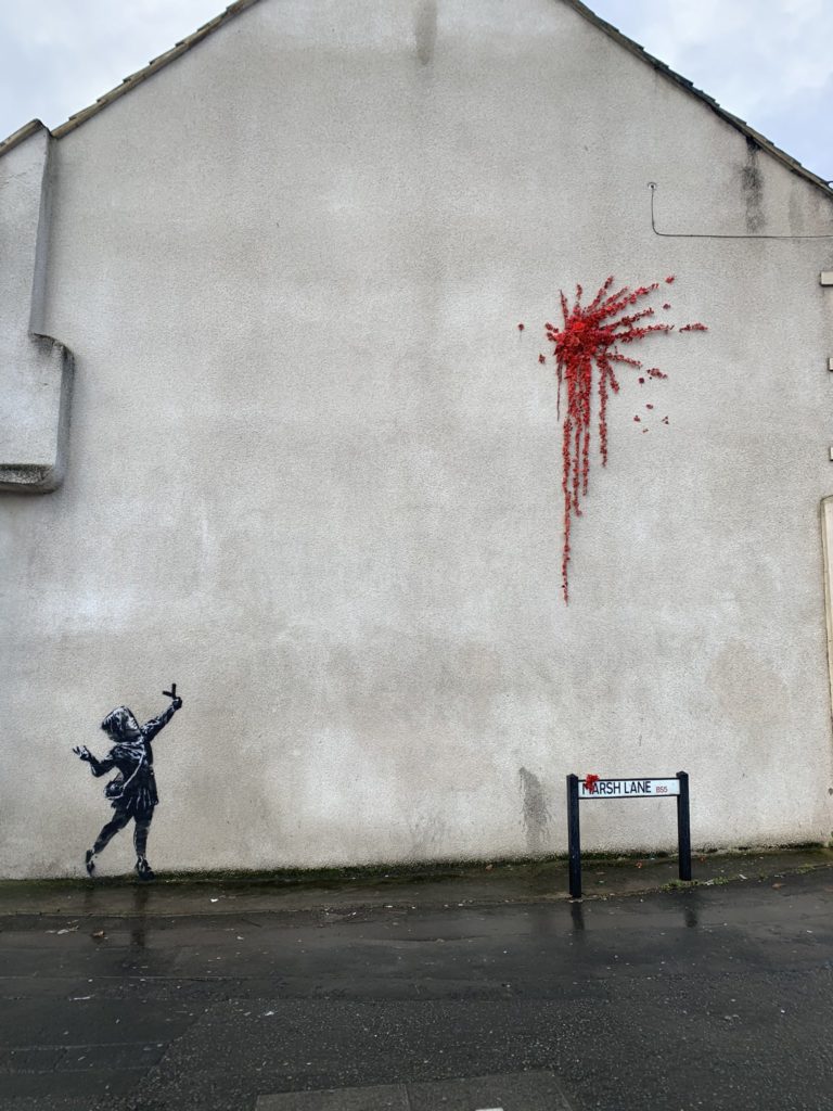 Valentine's Day Mural by Banksy @ Bristol, UK