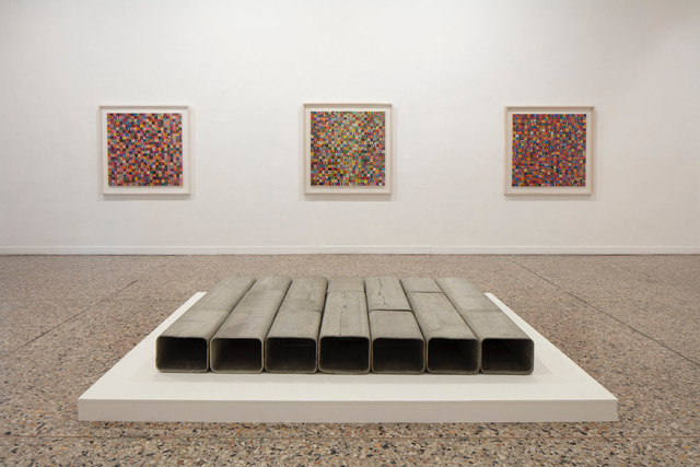 Alighiero Boetti alla Galleria Christian Stein, exhibition view, courtesy Galleria Christian Stein