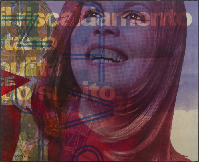 Mimmo Rotella, Le chaud sourire, 1973, Laminated Artypo, 83 x 101 cm, courtesy Mimmo Rotella Institute e Cardi Gallery